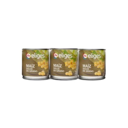 MAÍZ DULCE GRANO LATA IFA ELIGES P3 140G/U ESCURR