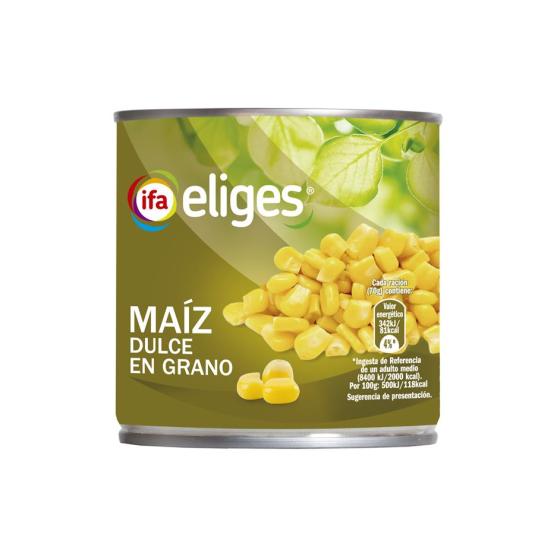 MAÍZ DULCE GRANO LATA IFA ELIGES 285G ESCURR