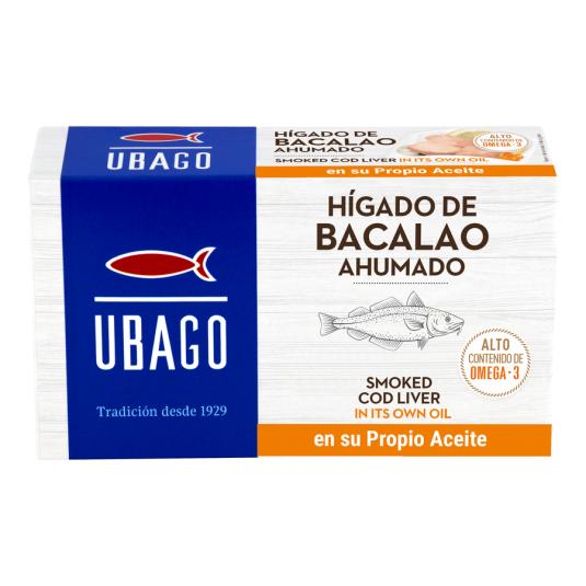 HIGADO BACALAO AHUMADO LATA UBAGO 100G