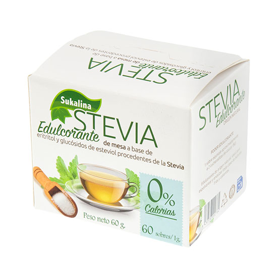 Edulcorante stevia sobres Sukalina p60 1g/u