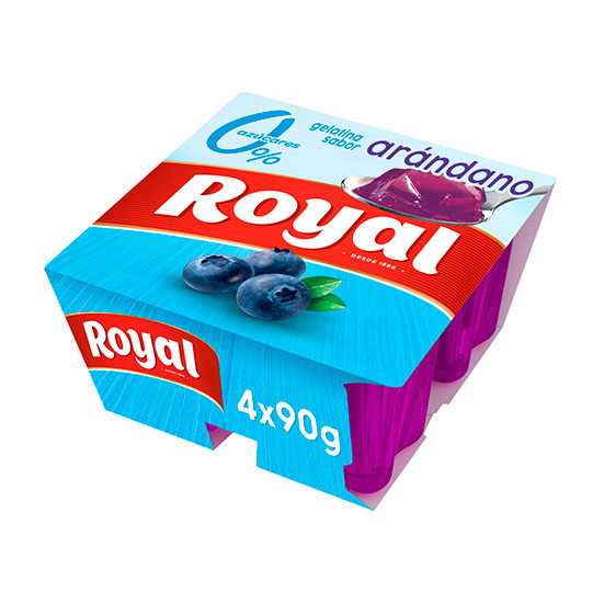 GELATINA ARANDANOS 0% AZUCARES ROYAL P4 90G/U