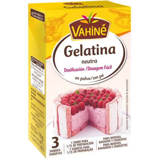 PREPARADO GELATINA NEUTRA VAHINÉ 18G