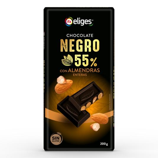 CHOCOLATE PURO C/ALMENDRA IFA ELIGES 200G