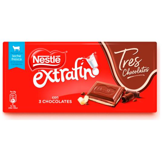 CHOCOLATE EXTRAFINO TRES CHOCOLATES NESTLE 120G