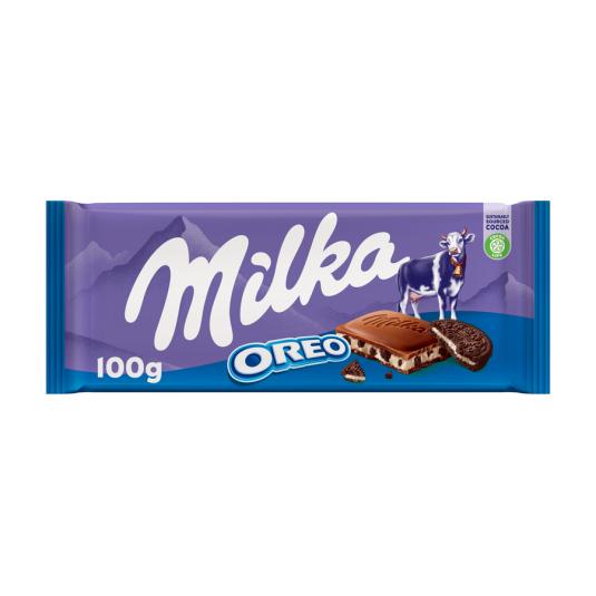 CHOCOLATE CON GALLETA OREO MILKA 100G
