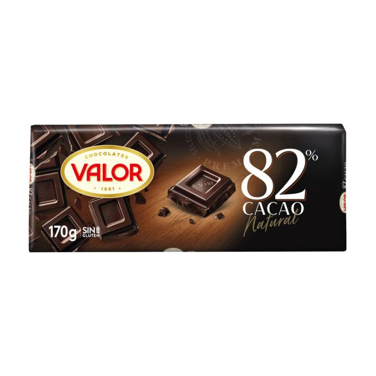 CHOCOLATE NEGRO 82% VALOR 170G
