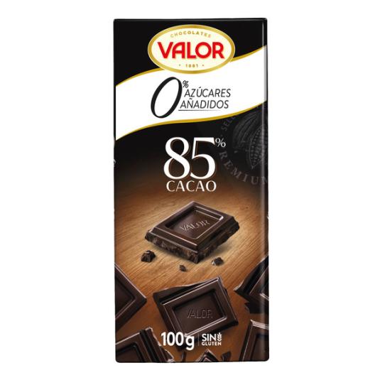 CHOCOLATE S/A NEGRO 85% VALOR 100G