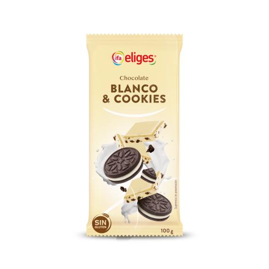 CHOCOLATE BLANCO CON GALLETA IFA ELIGES 100G