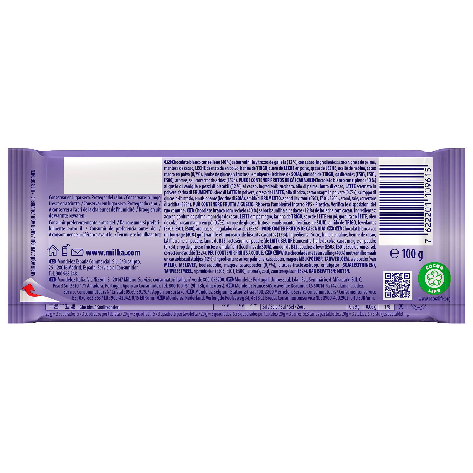 CHOCOLATE OREO BLANCO MILKA 100G