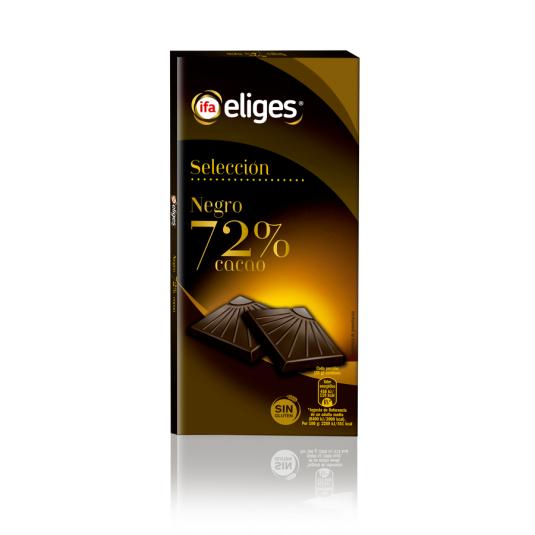 CHOCOLATE NEGRO 72% IFA ELIGES 100G