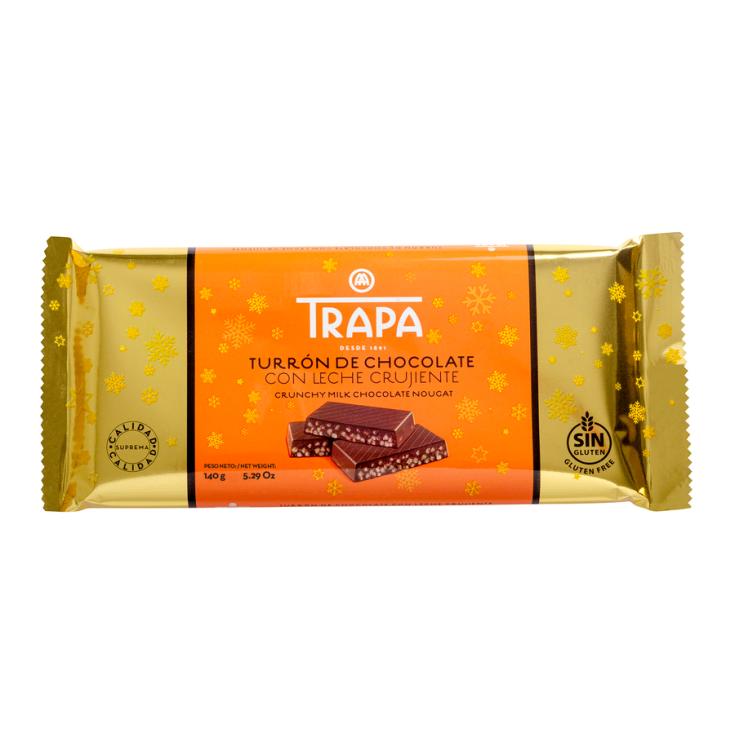 TURRÓN CHOCOLATE CRUJIENTE TRAPA 140G