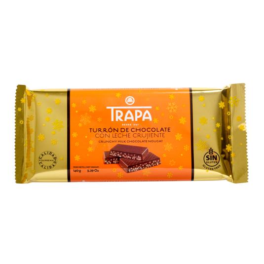 TURRÓN CHOCOLATE CRUJIENTE TRAPA 140G