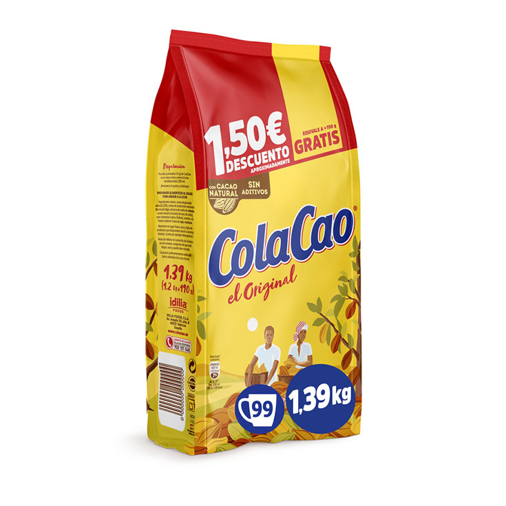 CACAO SOLUBLE BOLSA COLACAO 1.39KG