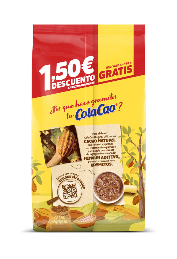 CACAO SOLUBLE BOLSA COLACAO 1.39KG