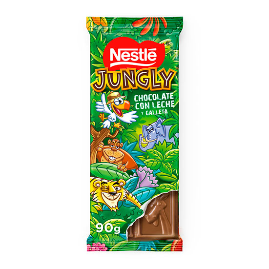 CHOCOLATE C/LECHE JUNGLY NESTLÉ 90G