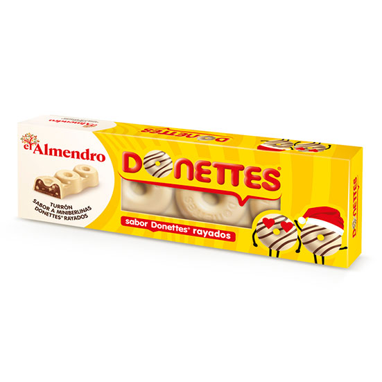 TURRÓN CHOCOLATE DONETTES RAYADOS EL ALMENDRO 150G