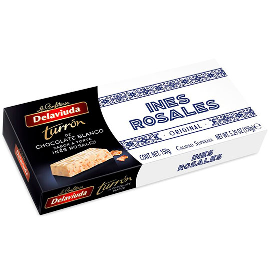 TURRÓN CHOCOLATE BLANCO INÉS ROSALES EL ALMENDRO 150G