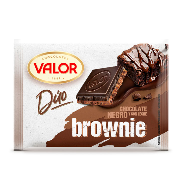 CHOCOLATE NEGRO & C/LECHE BROWNIE VALOR 130G