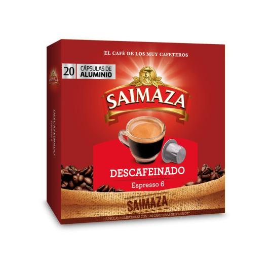 CAFE CAPSULAS DESCAFEINADO SAIMAZA P20 104G