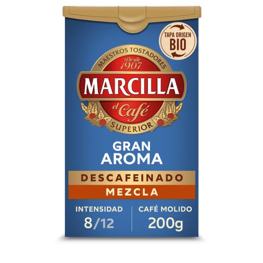 CAFÉ MOLIDO MEZCLA DESCAFEINADO MARCILLA 200G