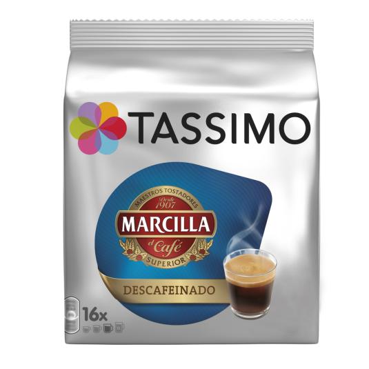 CAFÉ CÁPSULA DESCAFEINADO MARCILLA TASSIMO P16