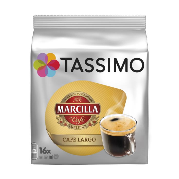 CAFÉ CÁPSULA LARGO MARCILLA TASSIMO P16 184G