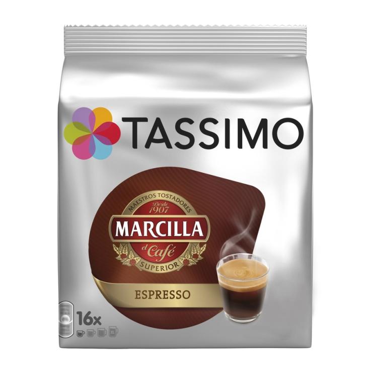 CAFÉ CÁPSULA ESPRESSO MARCILLA TASSIMO P16 184G - LaDespensa