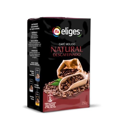 CAFÉ MOLIDO NATURAL DESCAFEINADO IFA ELIGES 250G