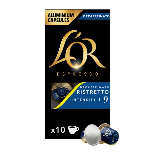 CAFÉ CÁPSULA EXPRESO DESCAFEINADO L'OR P10 52G