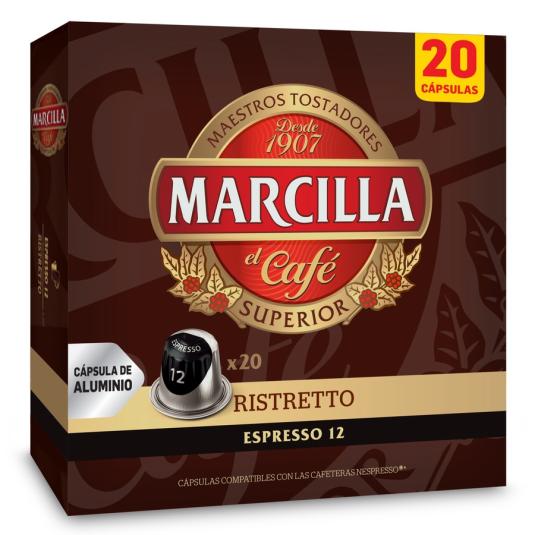 CAFÉ CÁPSULA RISTRETTO Nº12 MARCILLA P20