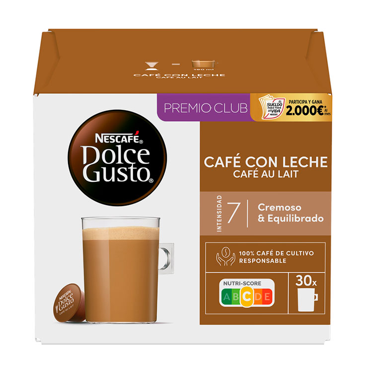 CAFÉ CÁPSULA CON LECHE DOLCE GUSTO P30 300G