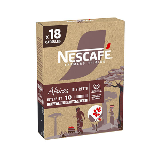 CAFE CÁPSULA RISTRETTO ARÁBICA AFRICAS NESCAFE P18 99G