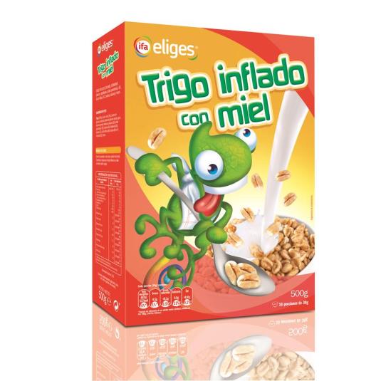 CEREAL TRIGO INFLADO MIEL IFA ELIGES 500G