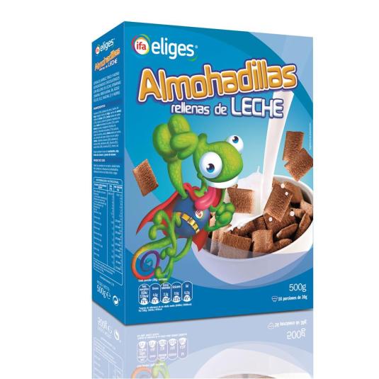 CEREAL ALMOHADILLA RELLENO LECHE IFA ELIGES 500G