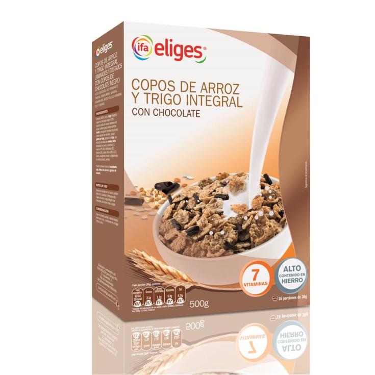 CEREAL ARROZ INFLADO TRIGO INTEGRAL C/CHOCO IFA ELIGES 500G