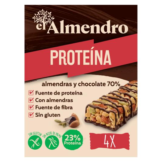 BARRITA CEREALES PROTEINA  Y CHOCOLATE NEGRO 70% DELAVIUDA 140G