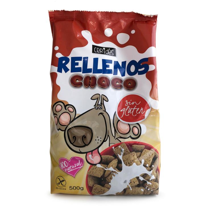 CEREALES ALMOHADILLAS RELLENO CACAO S/GLUTEN CERIDES 500G