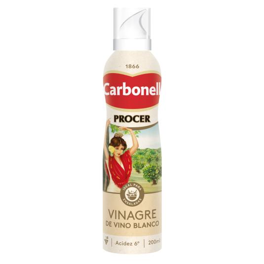 VINAGRE DE VINO BLANCO SPRAY CARBONELL 200ML