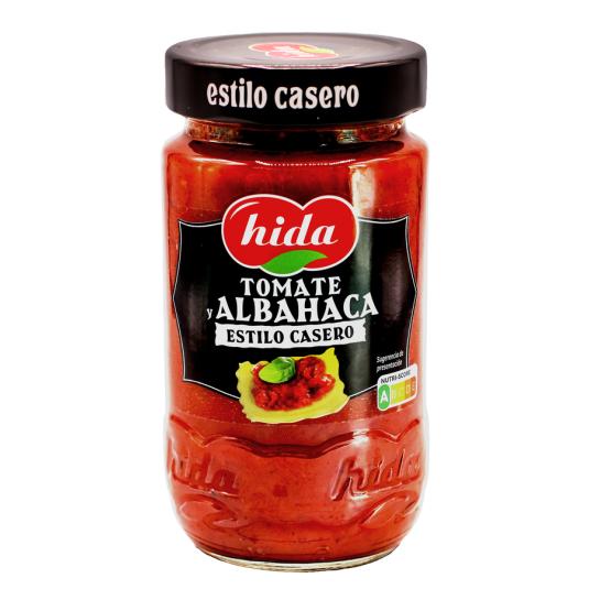 SALSA DE TOMATE CON ALBAHACA HIDA 350G