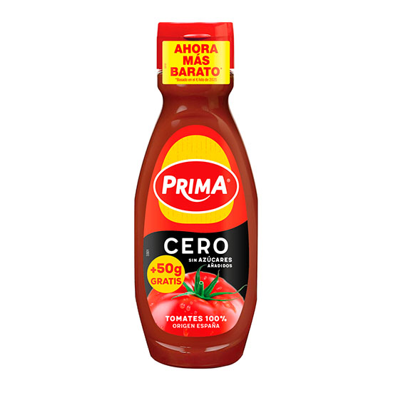 KETCHUP CERO BOTE PRIMA 460G