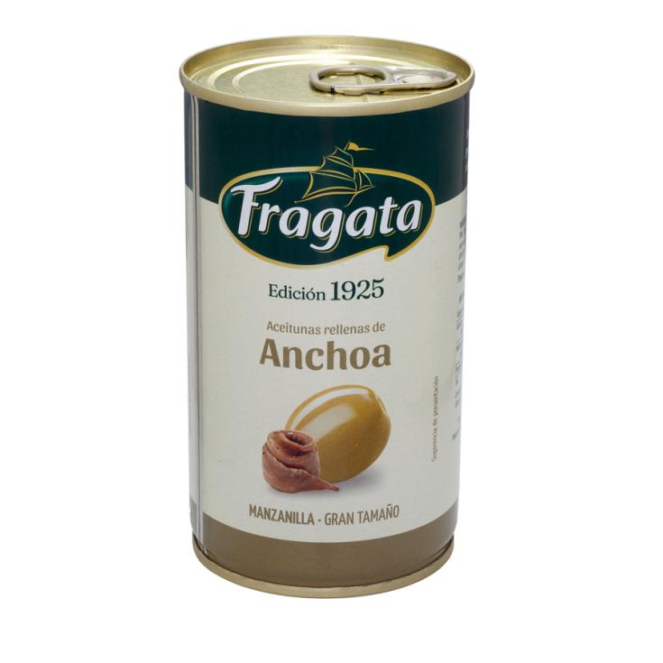 ACEITUNA MANZANILLA RELLENA ANCHOA GIGANTES FRAGATA 150G ESCURR