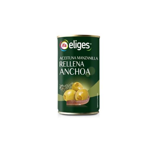 ACEITUNA MANZANILLA RELLENAS ANCHOA GIGANTES IFA ELIGES 150G