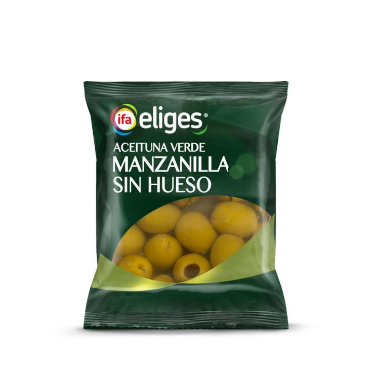 ACEITUNA VERDE S/HUESO BOLSA IFA ELIGES 70G ESCUR