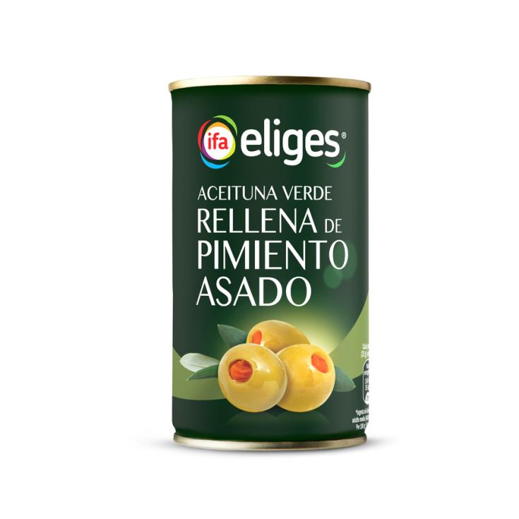 ACEITUNA VERDE RELLENA PIMIENTO LATA IFA ELIGES 150G