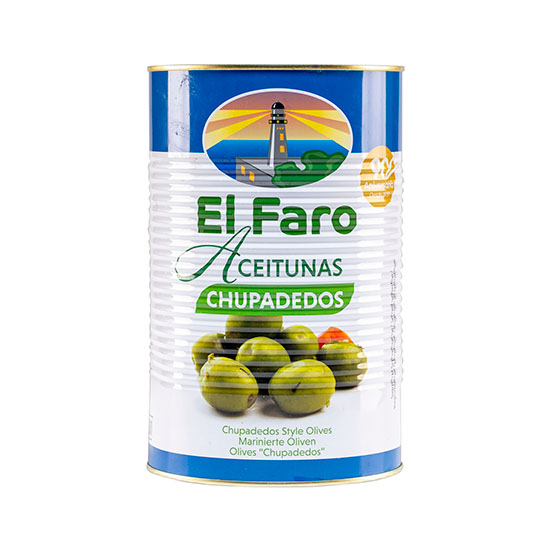 Aceituna verde chupadedos lata El Faro 185g escurr