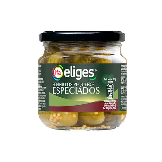 PEPINILLO ESPECIADO PEQUEÑO CRISTAL IFA ELIGES 230G ESCURR