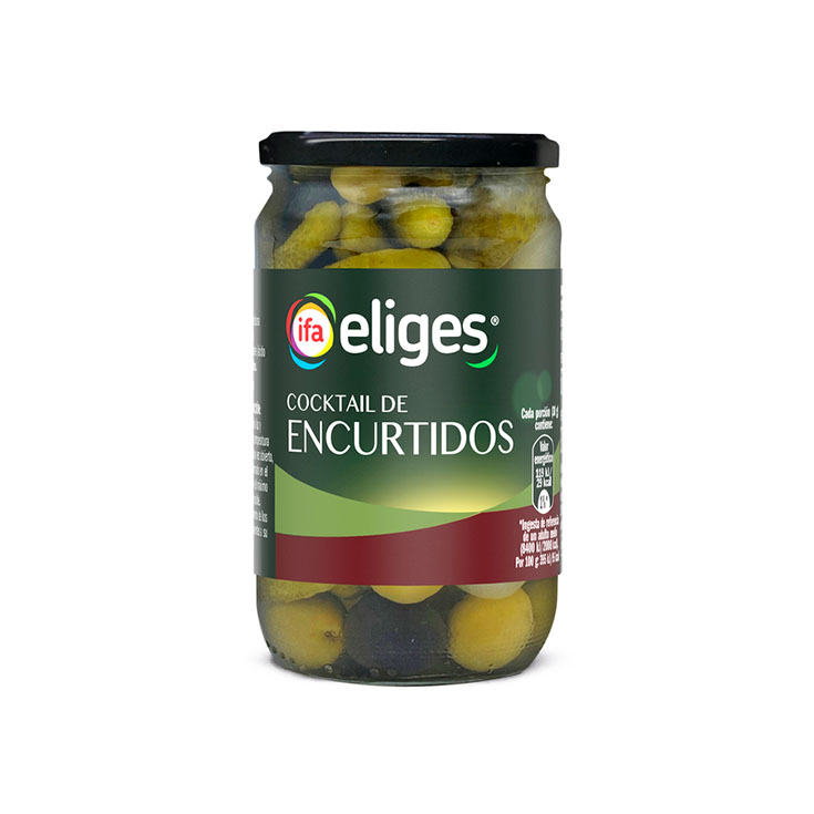 COCKTAIL ENCURTIDOS CRISTAL IFA ELIGES 370G ESCURR