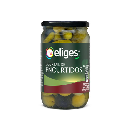 COCKTAIL ENCURTIDOS CRISTAL IFA ELIGES 370G ESCURR