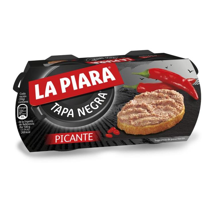 PATÉ HÍGADO DE CERDO PICANTE TAPA NEGRA LA PIARA P2 146G