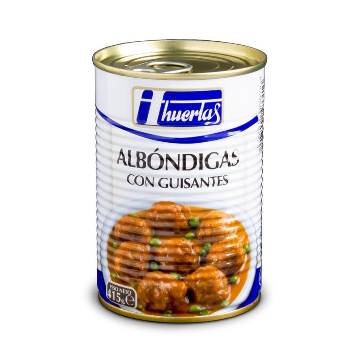 ALBÓNDIGAS C/GUISANTES LATA HUERTAS 415G